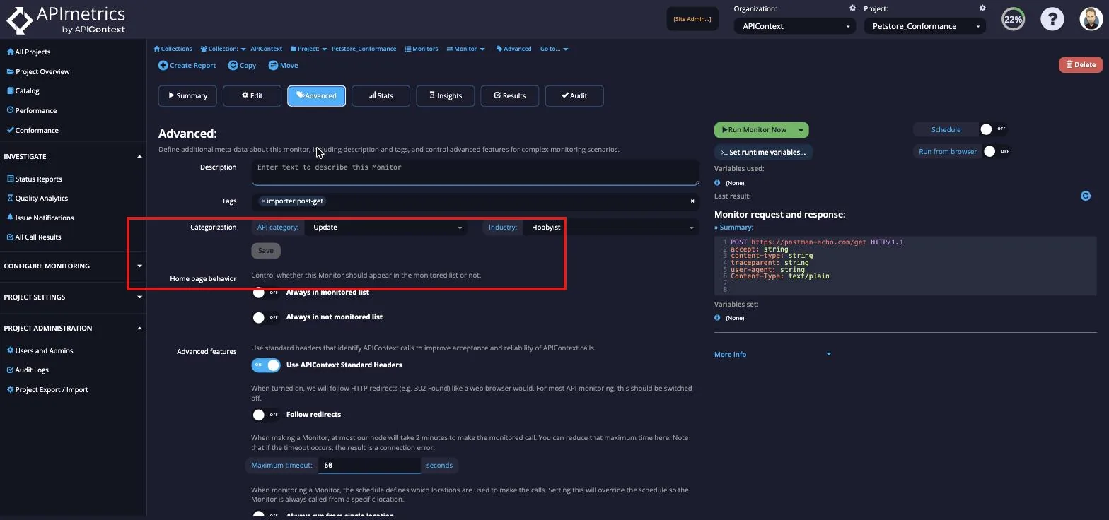 API Call_Advanced_Home Page behavior